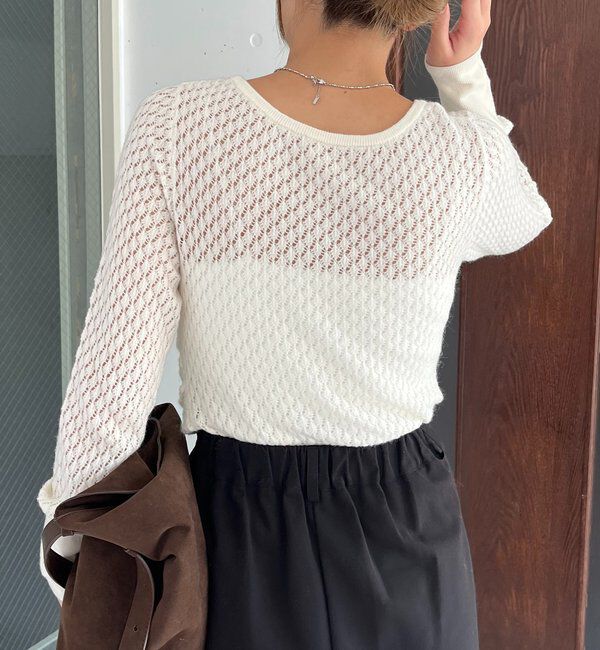  「起毛レースプルオーバー」|ニット・セーター|