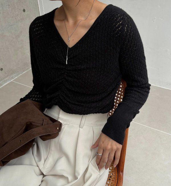  「起毛レースプルオーバー」|ニット・セーター|