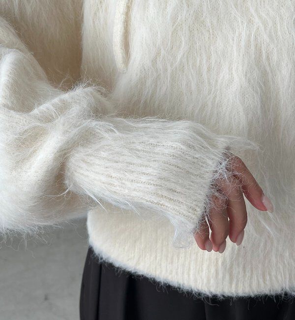  「シャギーニットフーディ」|ニット・セーター|