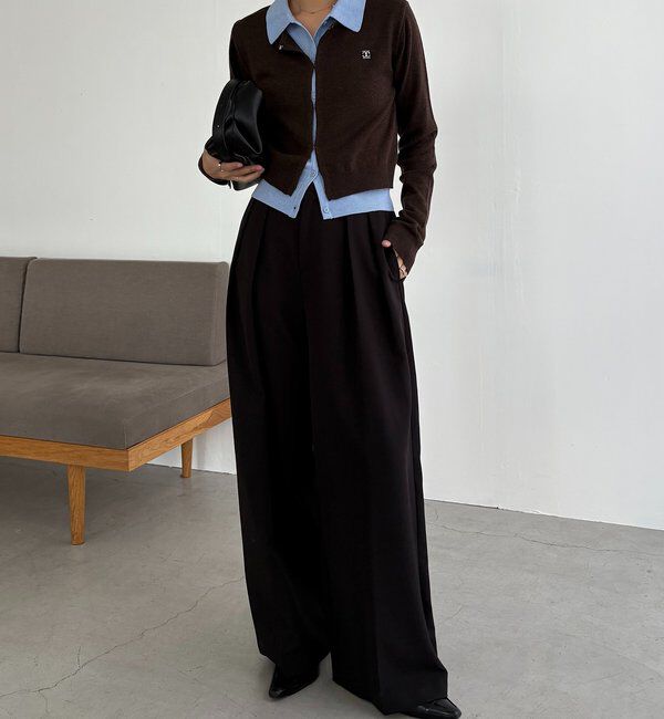  「レイヤードポロニットカーディガン」|カーディガン|