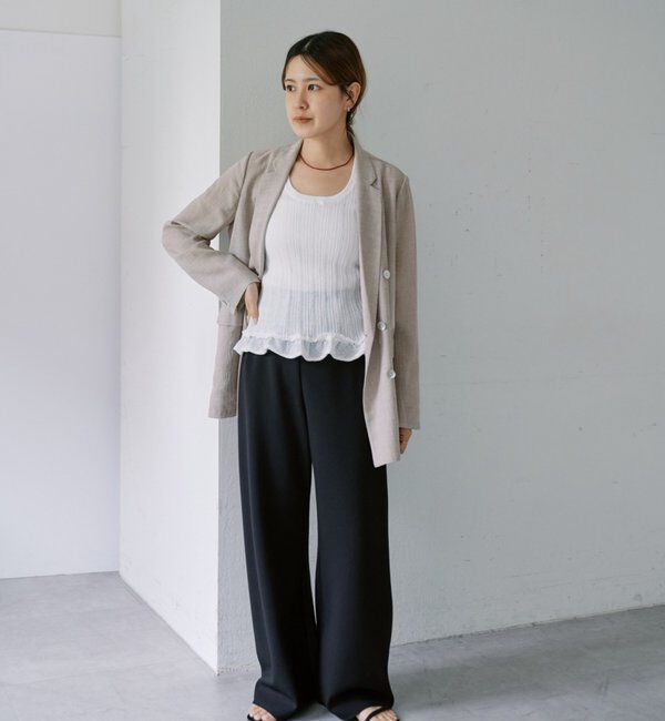  「ダブルクロスワイドパンツ」|チノ|