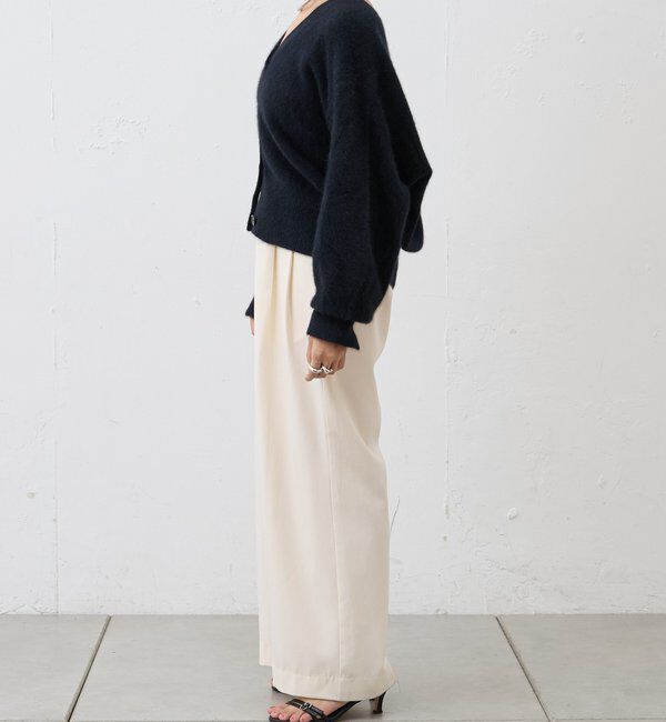  「ファーウールタイ付きカーディガン」|カーディガン|