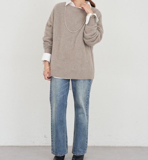  「ファーウールクルーネックニット」|ニット・セーター|