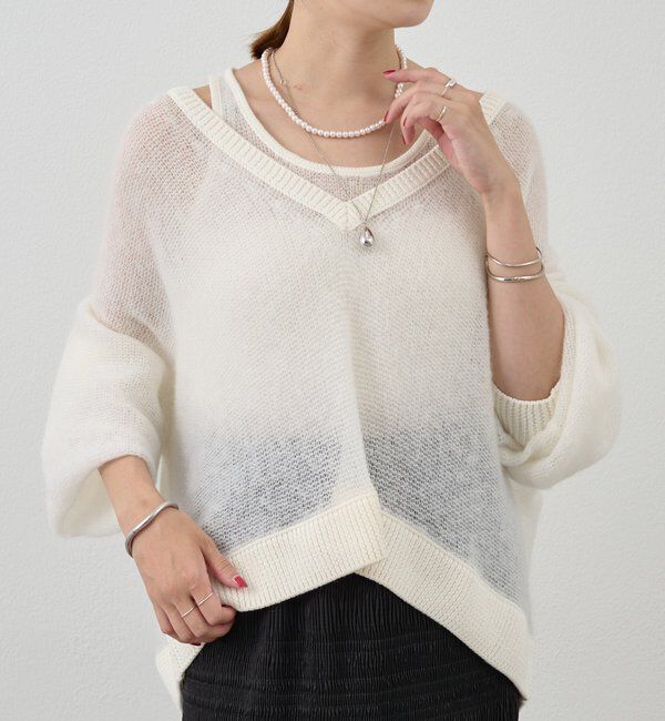  「レイヤードシアーニット」|ニット・セーター|