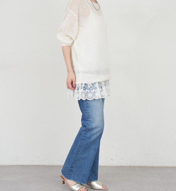  「《インフルエンサー@kanako_ikiコラボ》シアーウールプルオーバー」|ニット・セーター|