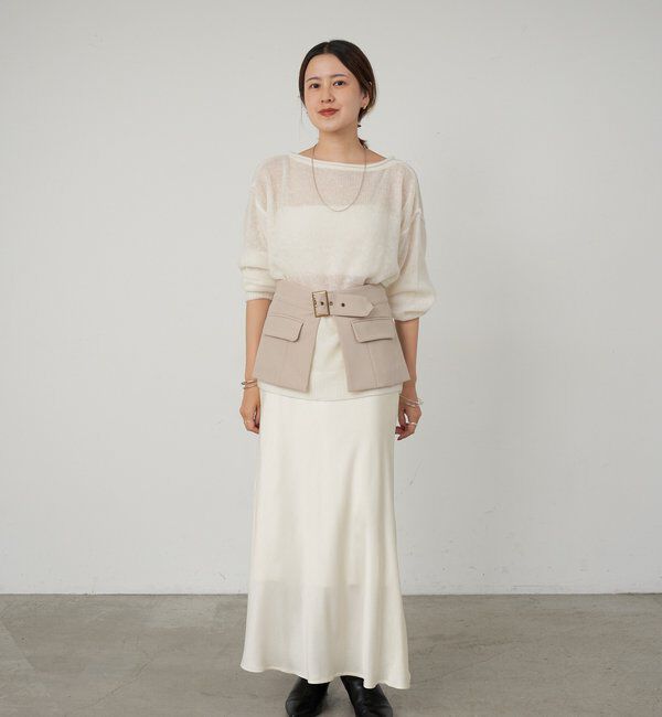  「《インフルエンサー@kanako_ikiコラボ》シアーウールプルオーバー」|ニット・セーター|