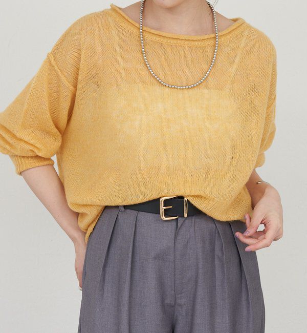  「《インフルエンサー@kanako_ikiコラボ》シアーウールプルオーバー」|ニット・セーター|