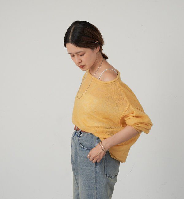  「《インフルエンサー@kanako_ikiコラボ》シアーウールプルオーバー」|ニット・セーター|