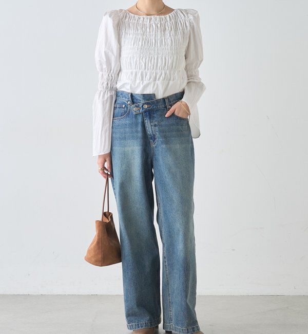  「ウエストデザインデニム」|デニム|