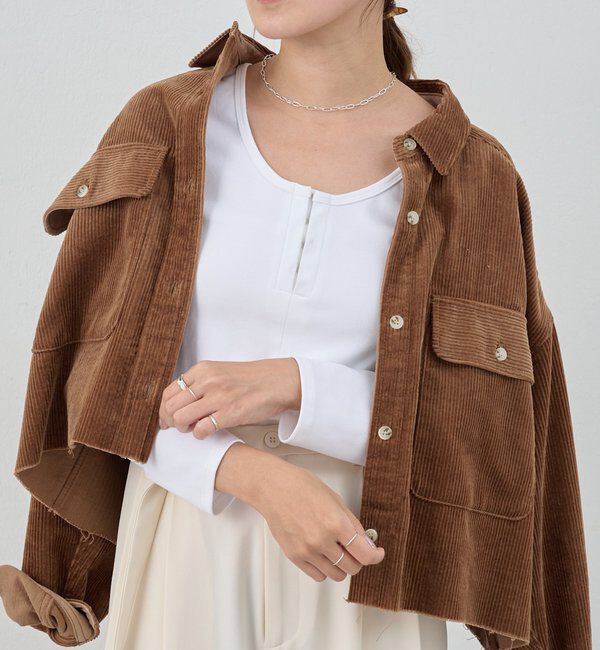  「コーデュロイシャツ」|シャツ・ブラウス|ブラウン