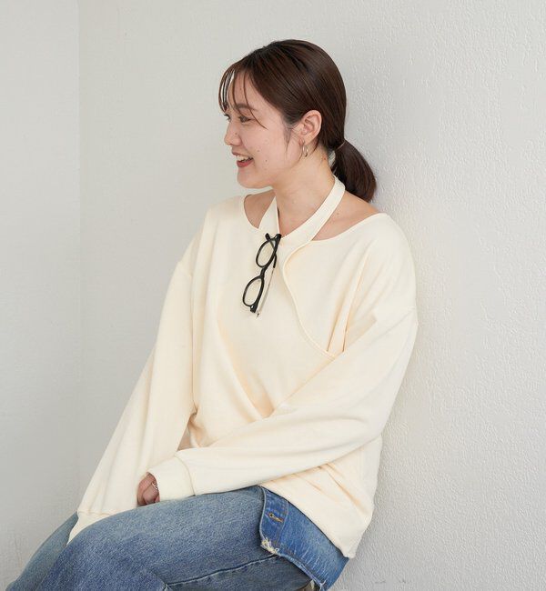  「《インフルエンサー＠komorin_コラボ》デザインスウェット」|Tシャツ・カットソー|アイボリー