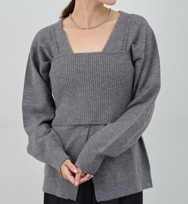  「ビスチェセットカーディガン」|カーディガン|