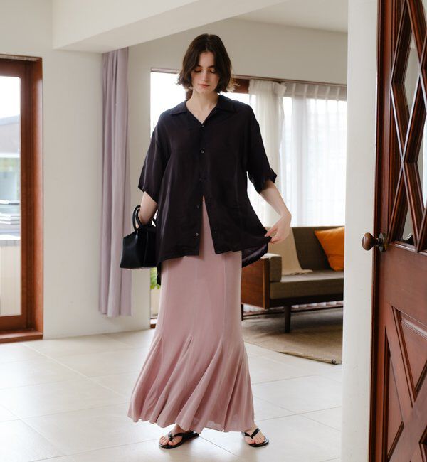  「【再入荷】シアーリブフレアースカート」|スカート|