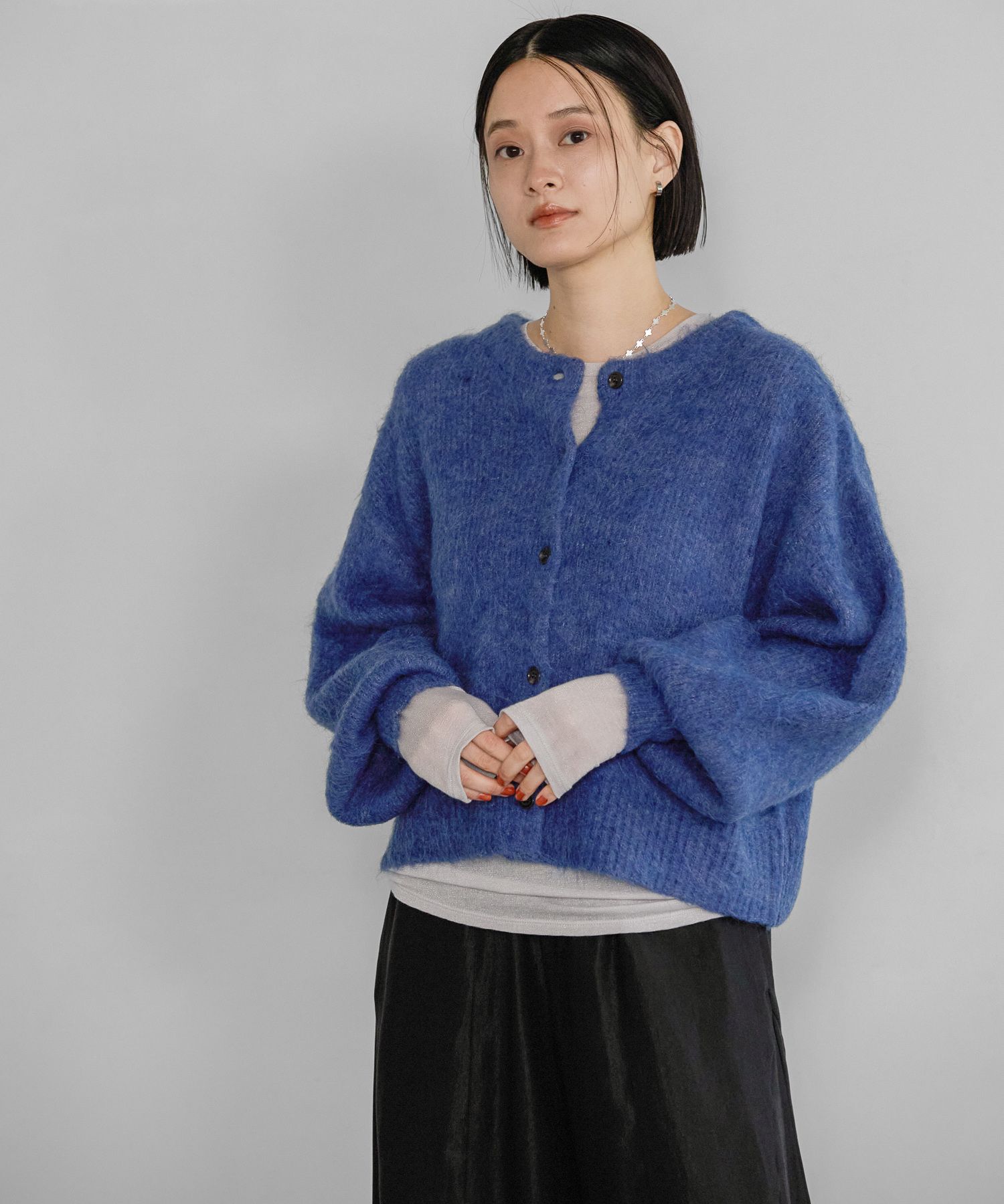 A part by 「5G2WAYクルーカーディガン」|ニット・セーター|ブルー２