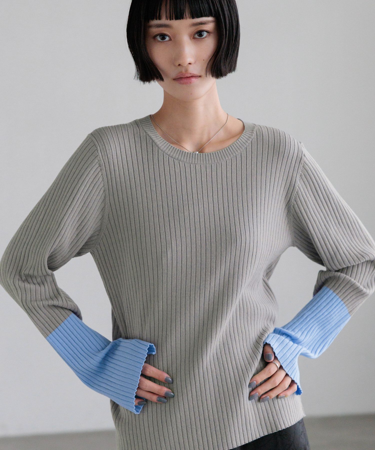 LOWRYS FARM「１２ＧハイショクスリーブＬＳ」|ニット・セーター|