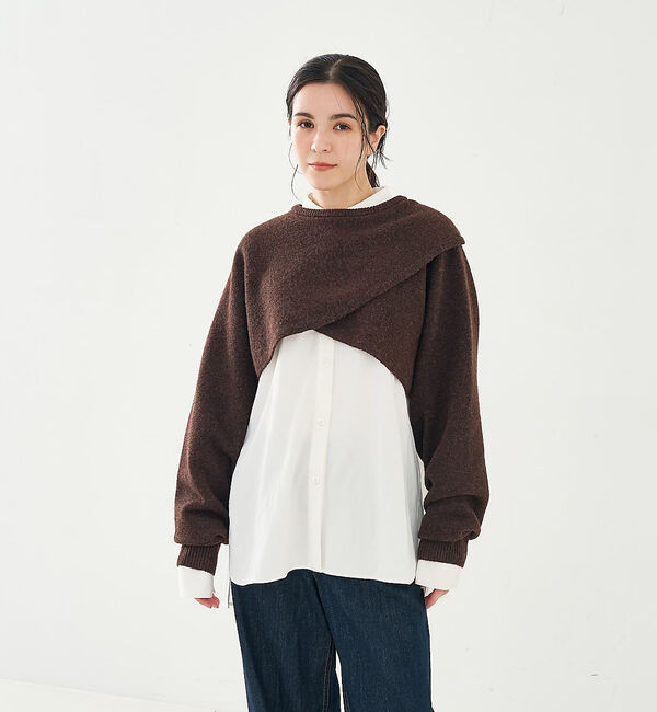 collex「2WAYショートニットプルオーバー」|ニット・セーター|