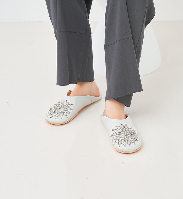 collex「ビーズバブーシュ 羊革 モロッコ製 スリッパ ルームシューズ 室内履き」|本・CD・DVD|