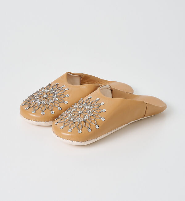 collex「ビーズバブーシュ 羊革 モロッコ製 スリッパ ルームシューズ 室内履き」|本・CD・DVD|