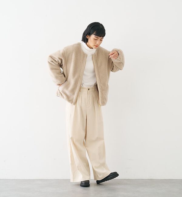 collex「キルト&times;ボアリバーシブル中綿ブルゾン」|ブルゾン・スタジャン|