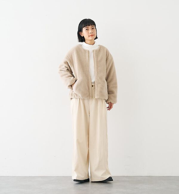 collex「キルト&times;ボアリバーシブル中綿ブルゾン」|ブルゾン・スタジャン|