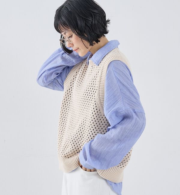 collex「メッシュ柄ベスト」|ベスト・ジレ|