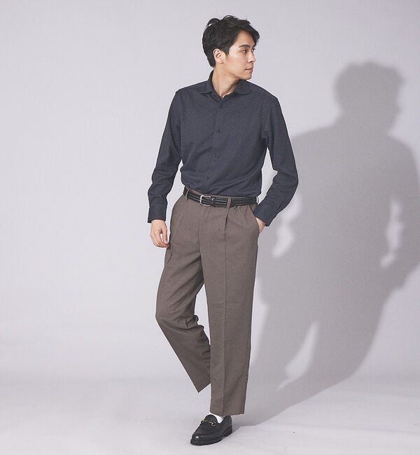 ABAHOUSE「【FLEX SHIRTS】ダイヤ柄 フクレジャカード シャツ」|シャツ・ブラウス|