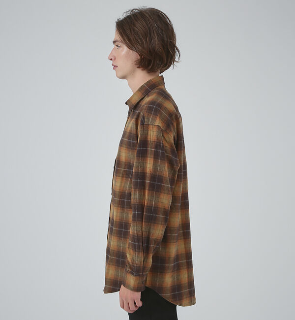 ABAHOUSE「ブラッシュド オーバーチェック シャツ」|シャツ・ブラウス|