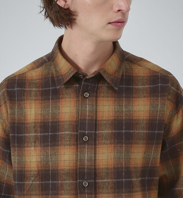 ABAHOUSE「ブラッシュド オーバーチェック シャツ」|シャツ・ブラウス|