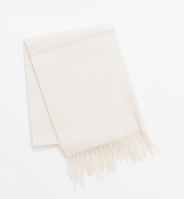 ABAHOUSE「【ウール100%】ベーシック 細幅マフラー 65&times;170」|マフラー|ホワイト