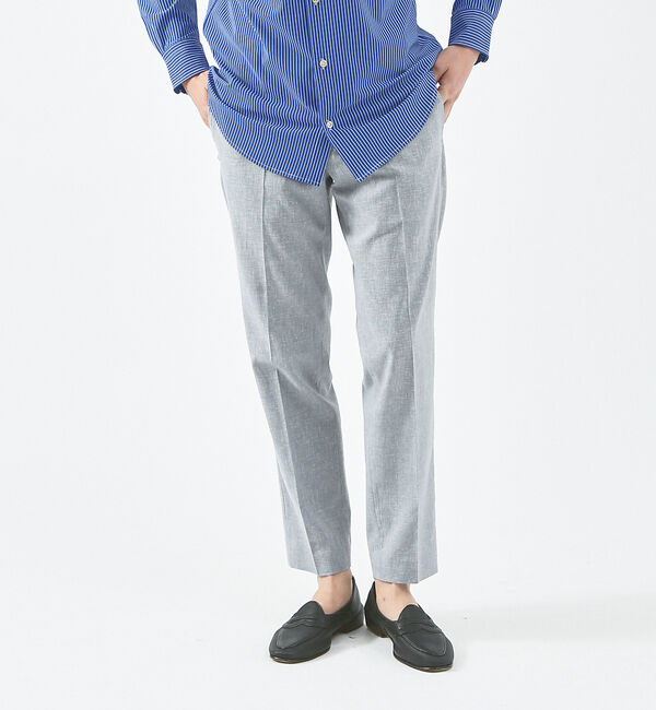ABAHOUSE「【セットアップ対応】ソロストレッチ リネン テーパード パンツ / スラックス」|スラックス|グレー