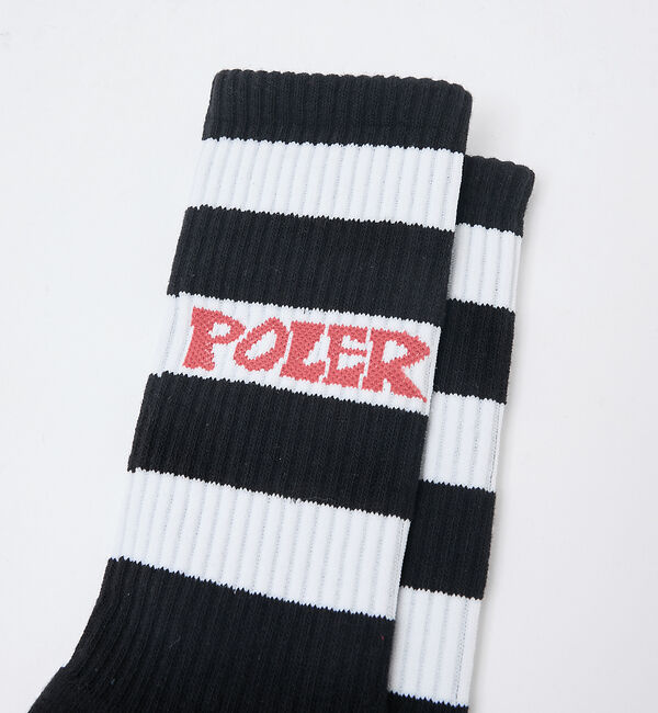 ABAHOUSE「【POLeR / ポーラー】ロゴ スケートソックス」|ソックス|