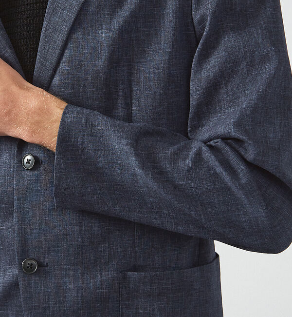 ABAHOUSE「【セットアップ対応】ソロストレッチリネン ライトジャケット / サマージャケット」|テーラードジャケット|