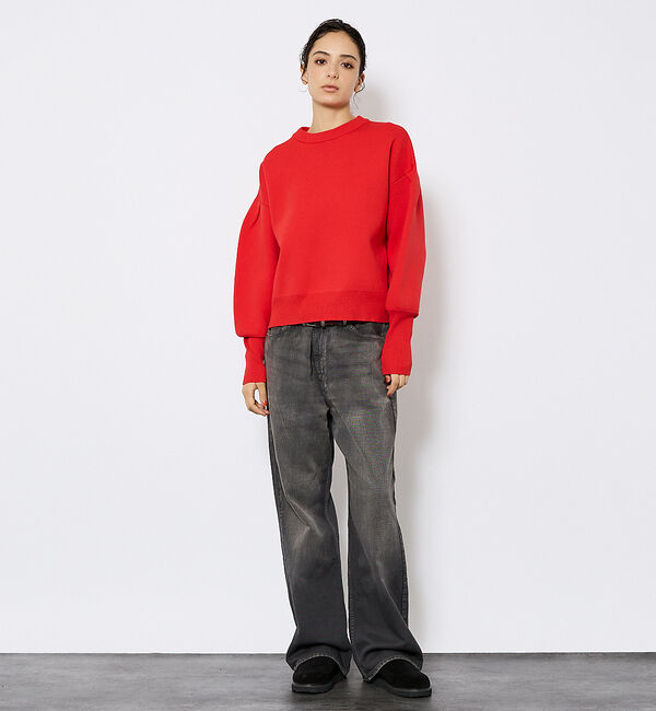 ABAHOUSE「【Johnbull／ジョンブル】ガーメントダイ フレアワイドパンツ／セットアップ」|デニム|