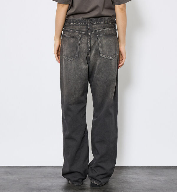 ABAHOUSE「【Johnbull／ジョンブル】ガーメントダイ フレアワイドパンツ／セットアップ」|デニム|