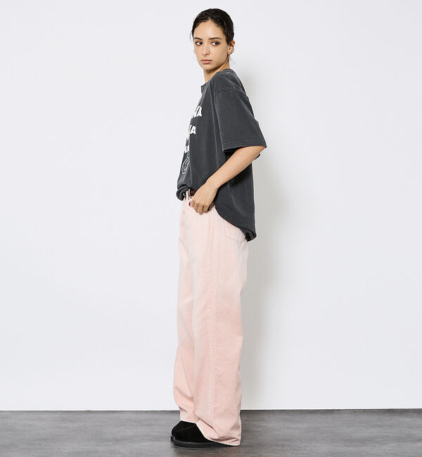 ABAHOUSE「【Johnbull／ジョンブル】ガーメントダイ フレアワイドパンツ／セットアップ」|デニム|