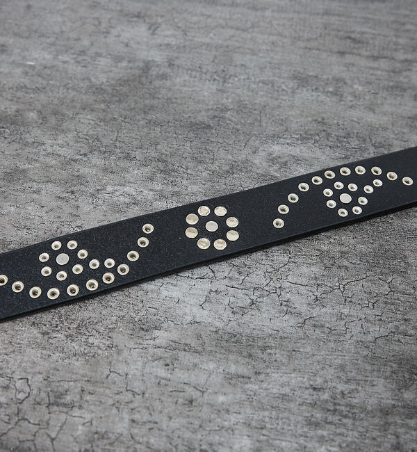 ABAHOUSE「【ウエスタン スタッズ レザー ベルト】35mm black Studded b」|ベルト|