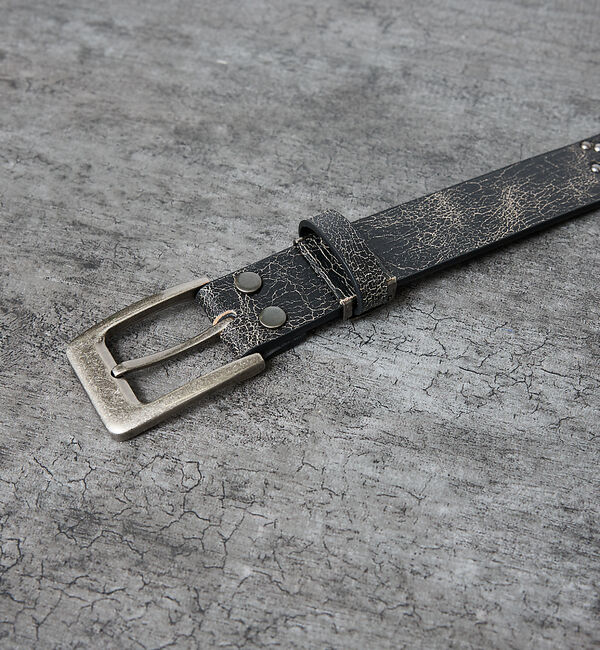 ABAHOUSE「【ウエスタン スタッズ レザー ベルト】35mm black Studded b」|ベルト|