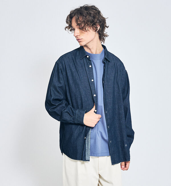ABAHOUSE「7.5オンス オーバーサイズ デニムシャツ / ライトオンスデニム」|シャツ・ブラウス|インディゴ