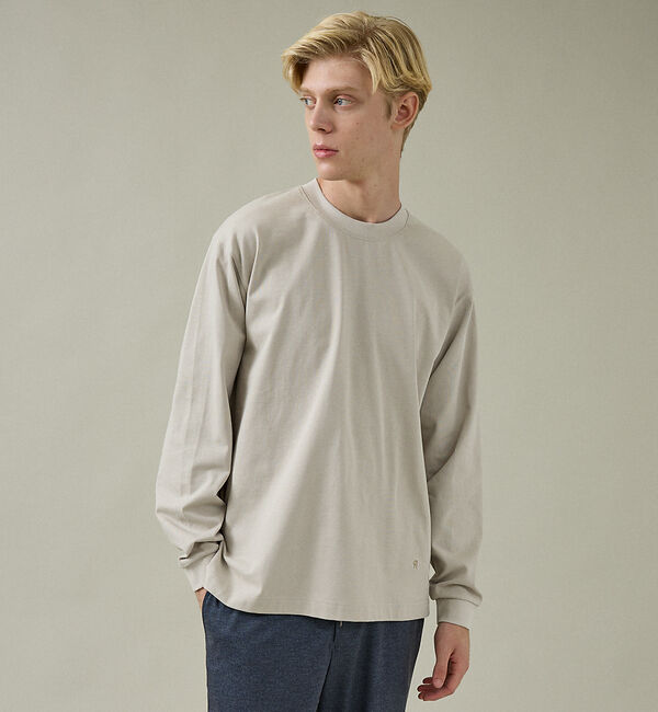 ABAHOUSE「ワンポイント刺繍　クルーネック長袖Tシャツ」|Tシャツ・カットソー|