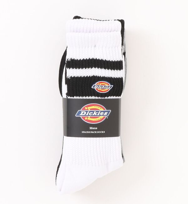 ABAHOUSE「【Dickies / ディッキーズ】CDK3P3　底パイル刺繍//カラーライン底」|ソックス|ホワイト系その他1