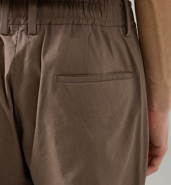 ABAHOUSE「【セットアップ対応】スーパーストレッチ リネンイージースラックス」|スラックス|