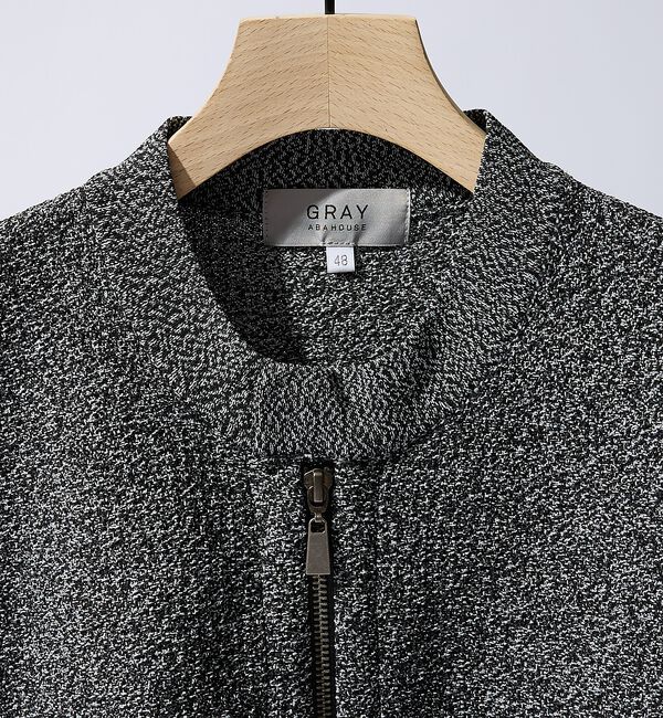 ABAHOUSE「ハイゲージニット ライダース」|ライダースジャケット|