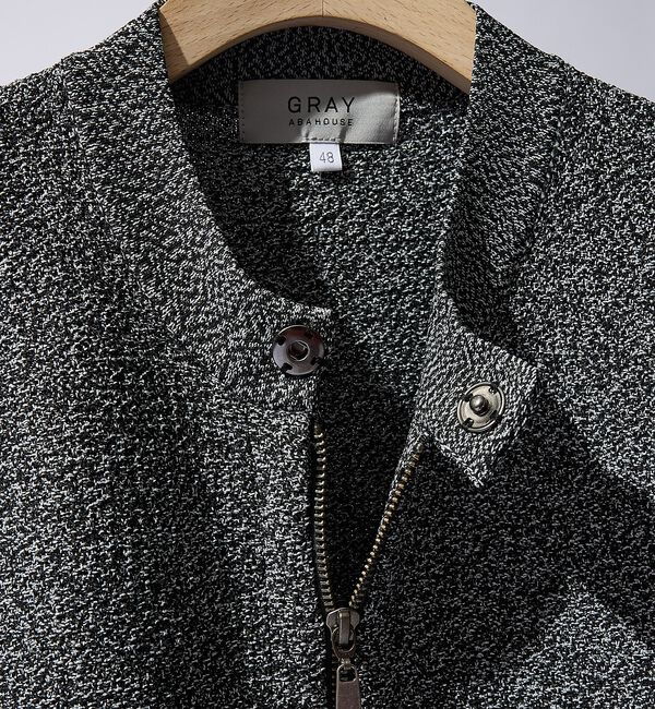 ABAHOUSE「ハイゲージニット ライダース」|ライダースジャケット|