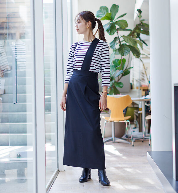 Rouge vif「【セットアップ対応】アシメトリー サスペンダー付きスカート」|スカート|