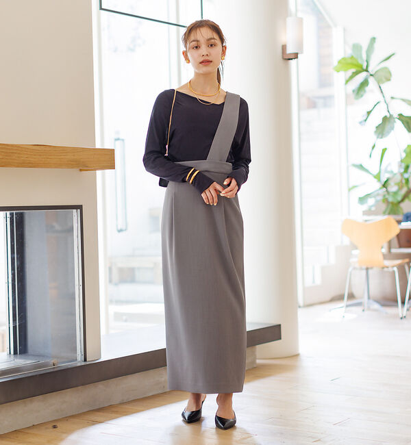 Rouge vif「【セットアップ対応】アシメトリー サスペンダー付きスカート」|スカート|