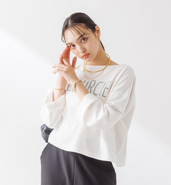 Rouge vif「ショート丈 ロゴミニ裏毛ロンT」|Tシャツ・カットソー|