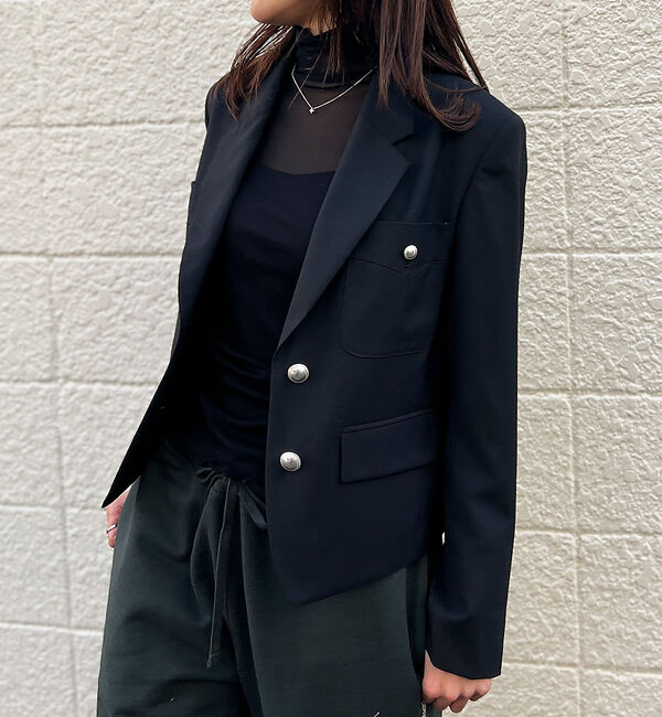 Rouge vif「【セットアップ対応】 シングルショートジャケット」|テーラードジャケット|