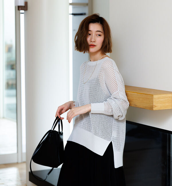 Rouge vif「グリットメッシュニットプルオーバー」|ニット・セーター|