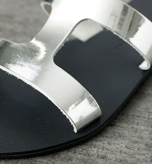 Rouge vif「【NICOLASLAINAS/ニコラスライナス】カットアウト スライドサンダル」|サンダル|