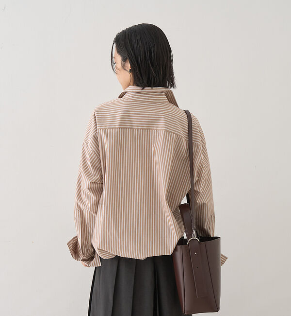 Rouge vif「ストライプメンズライクシャツ」|シャツ・ブラウス|